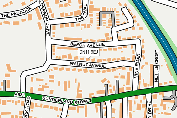 DN11 9EJ map - OS OpenMap – Local (Ordnance Survey)