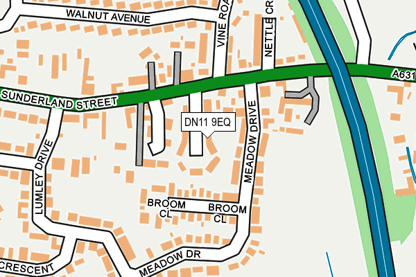 DN11 9EQ map - OS OpenMap – Local (Ordnance Survey)