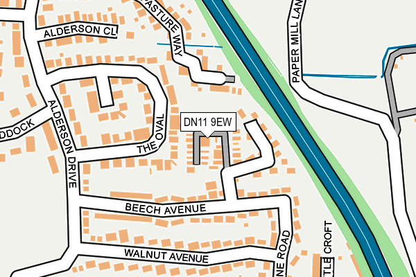 DN11 9EW map - OS OpenMap – Local (Ordnance Survey)