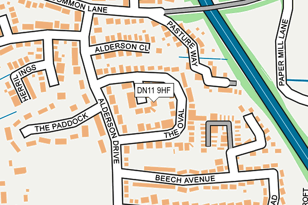 DN11 9HF map - OS OpenMap – Local (Ordnance Survey)