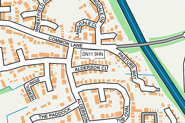 DN11 9HN map - OS OpenMap – Local (Ordnance Survey)