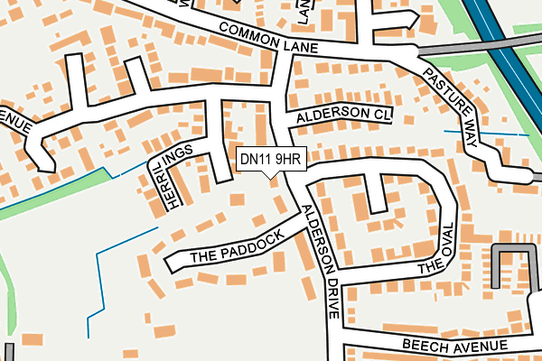DN11 9HR map - OS OpenMap – Local (Ordnance Survey)