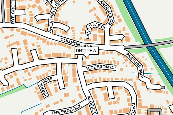 DN11 9HW map - OS OpenMap – Local (Ordnance Survey)