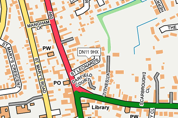DN11 9HX map - OS OpenMap – Local (Ordnance Survey)