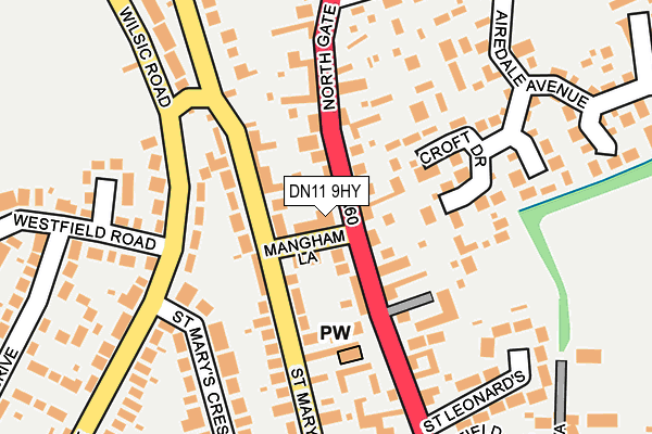 DN11 9HY map - OS OpenMap – Local (Ordnance Survey)