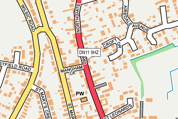 DN11 9HZ map - OS OpenMap – Local (Ordnance Survey)