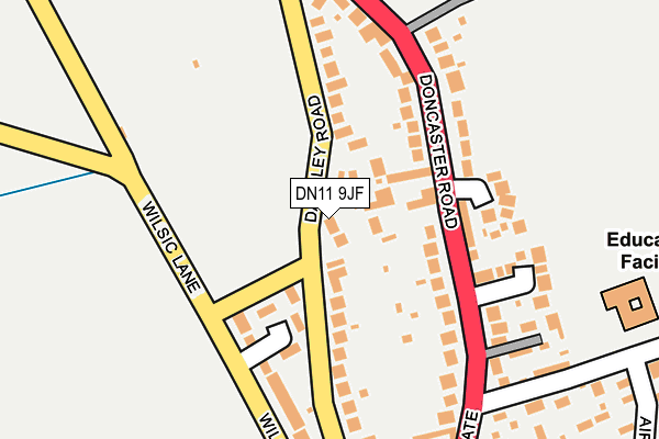 DN11 9JF map - OS OpenMap – Local (Ordnance Survey)