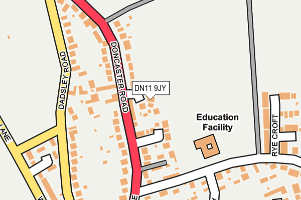 DN11 9JY map - OS OpenMap – Local (Ordnance Survey)