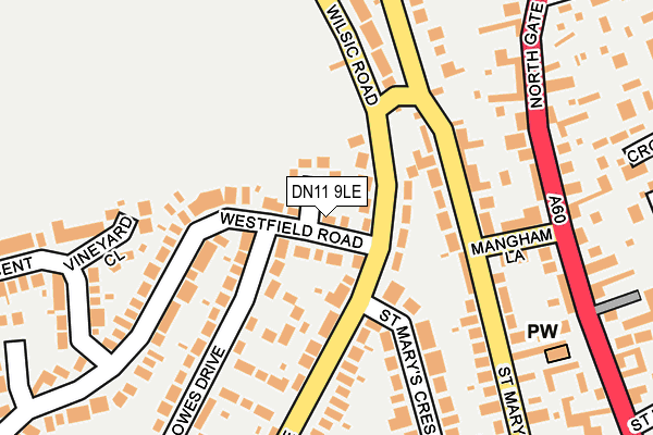 DN11 9LE map - OS OpenMap – Local (Ordnance Survey)