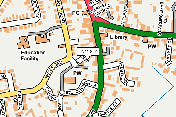 DN11 9LY map - OS OpenMap – Local (Ordnance Survey)