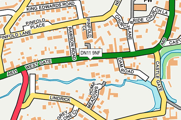 DN11 9NF map - OS OpenMap – Local (Ordnance Survey)