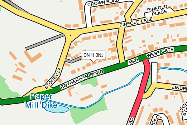 DN11 9NJ map - OS OpenMap – Local (Ordnance Survey)