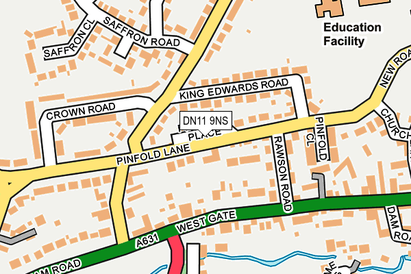 DN11 9NS map - OS OpenMap – Local (Ordnance Survey)