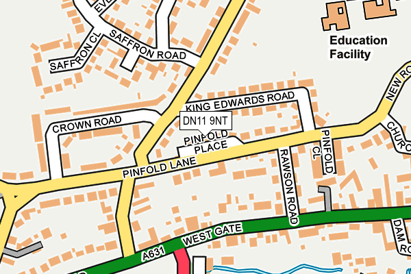 DN11 9NT map - OS OpenMap – Local (Ordnance Survey)