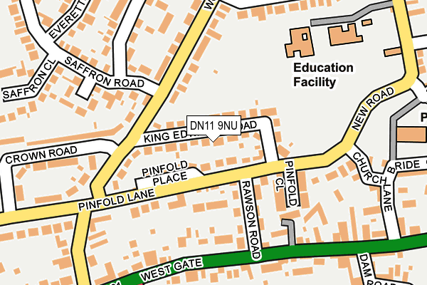 DN11 9NU map - OS OpenMap – Local (Ordnance Survey)