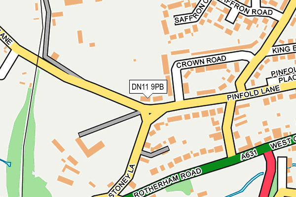 DN11 9PB map - OS OpenMap – Local (Ordnance Survey)