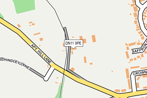 DN11 9PE map - OS OpenMap – Local (Ordnance Survey)