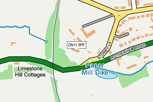 DN11 9PF map - OS OpenMap – Local (Ordnance Survey)