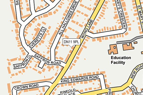 DN11 9PL map - OS OpenMap – Local (Ordnance Survey)