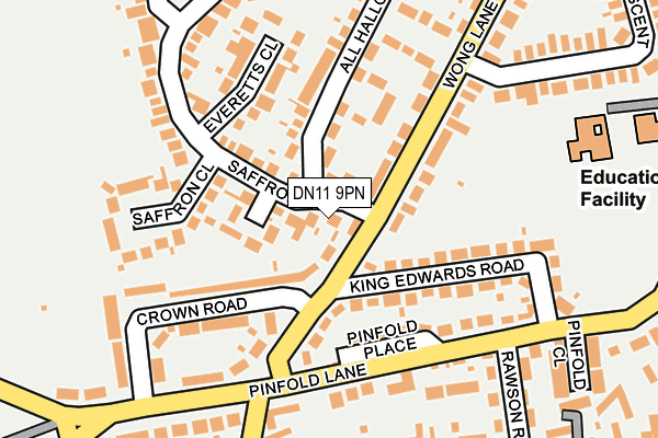 DN11 9PN map - OS OpenMap – Local (Ordnance Survey)