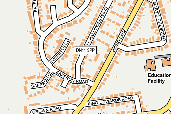 DN11 9PP map - OS OpenMap – Local (Ordnance Survey)