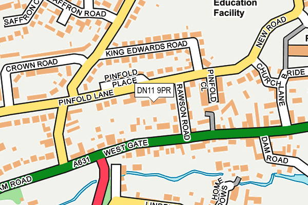 DN11 9PR map - OS OpenMap – Local (Ordnance Survey)