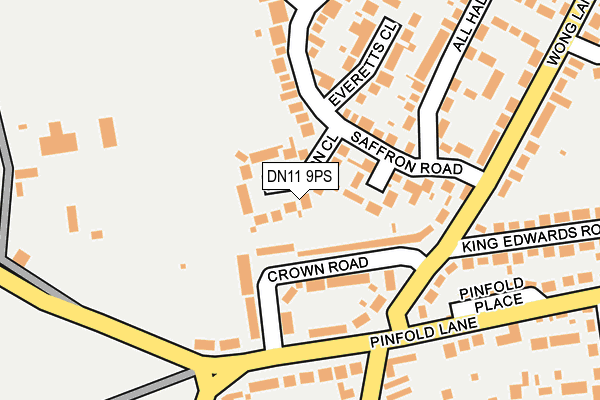 DN11 9PS map - OS OpenMap – Local (Ordnance Survey)