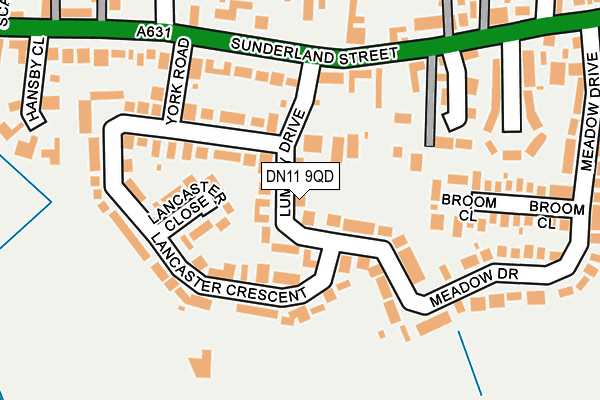 DN11 9QD map - OS OpenMap – Local (Ordnance Survey)