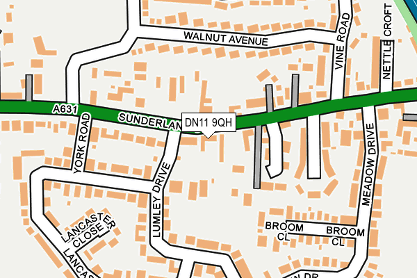 DN11 9QH map - OS OpenMap – Local (Ordnance Survey)