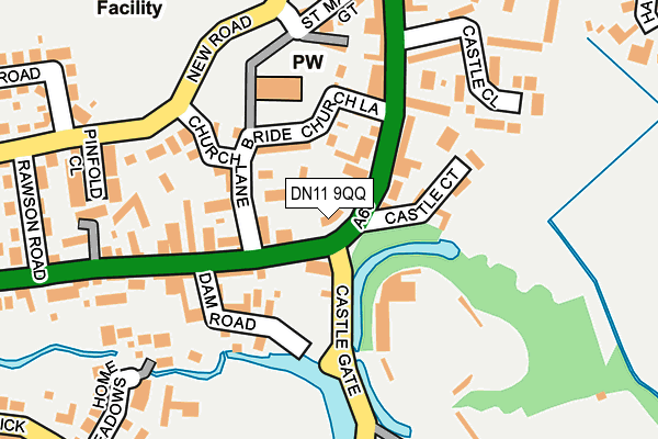 DN11 9QQ map - OS OpenMap – Local (Ordnance Survey)
