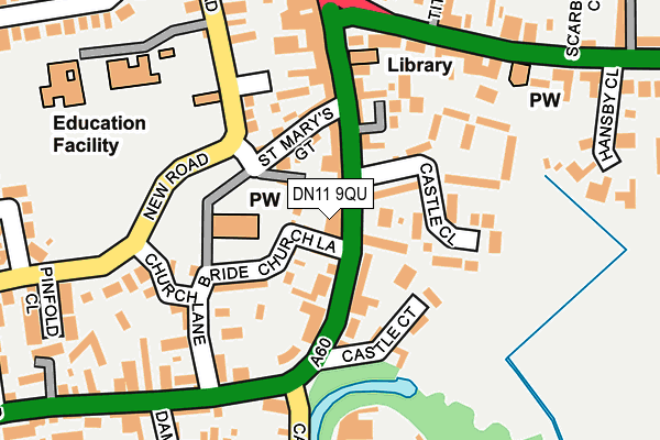 DN11 9QU map - OS OpenMap – Local (Ordnance Survey)