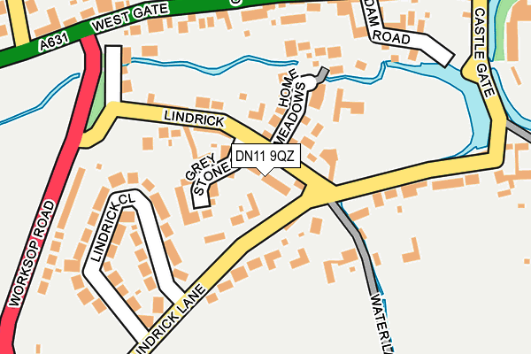 DN11 9QZ map - OS OpenMap – Local (Ordnance Survey)