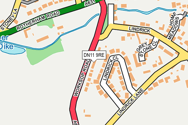 DN11 9RE map - OS OpenMap – Local (Ordnance Survey)