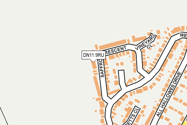 DN11 9RU map - OS OpenMap – Local (Ordnance Survey)