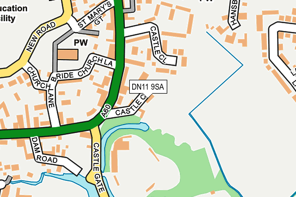 DN11 9SA map - OS OpenMap – Local (Ordnance Survey)