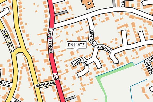 DN11 9TZ map - OS OpenMap – Local (Ordnance Survey)