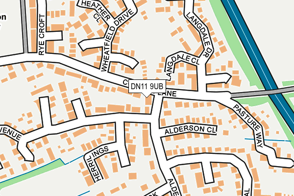 DN11 9UB map - OS OpenMap – Local (Ordnance Survey)