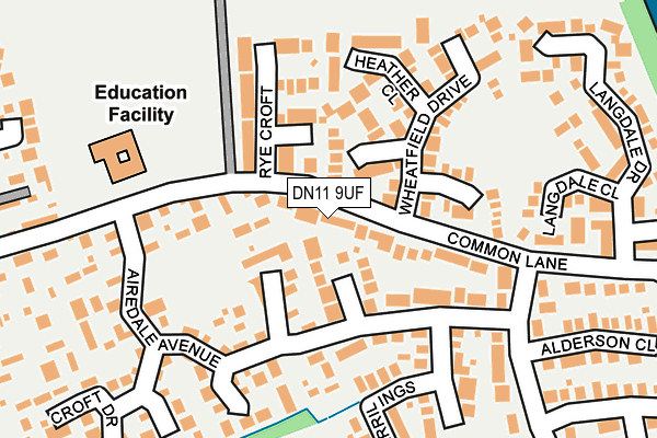 DN11 9UF map - OS OpenMap – Local (Ordnance Survey)