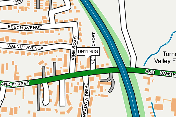 DN11 9UG map - OS OpenMap – Local (Ordnance Survey)