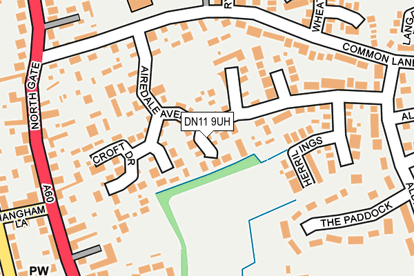 DN11 9UH map - OS OpenMap – Local (Ordnance Survey)