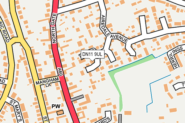 DN11 9UL map - OS OpenMap – Local (Ordnance Survey)