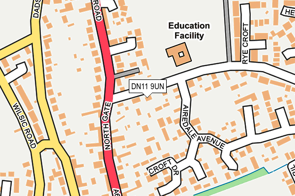 DN11 9UN map - OS OpenMap – Local (Ordnance Survey)