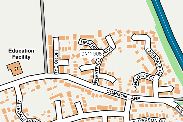 DN11 9US map - OS OpenMap – Local (Ordnance Survey)