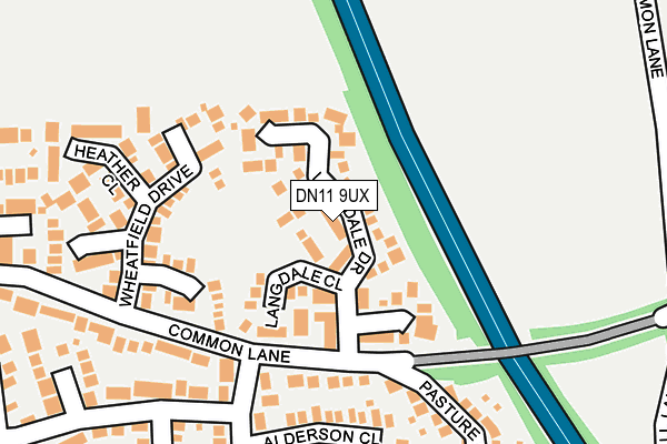 DN11 9UX map - OS OpenMap – Local (Ordnance Survey)