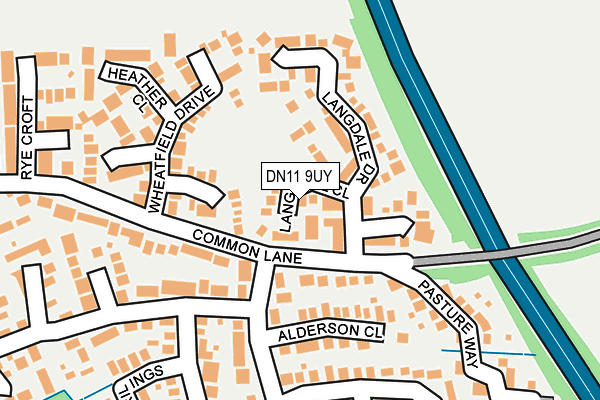 DN11 9UY map - OS OpenMap – Local (Ordnance Survey)