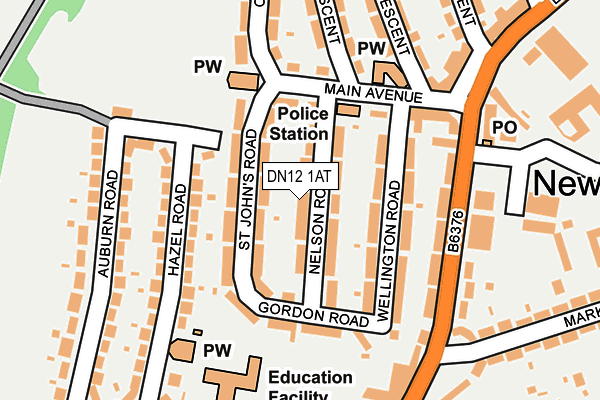 DN12 1AT map - OS OpenMap – Local (Ordnance Survey)