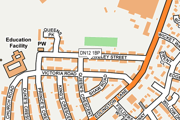 DN12 1BP map - OS OpenMap – Local (Ordnance Survey)