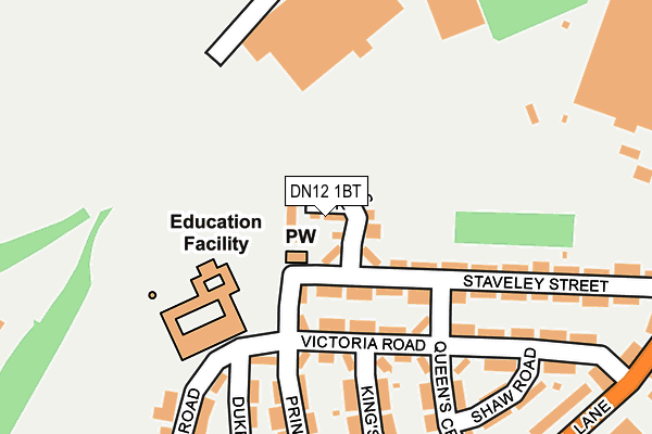 DN12 1BT map - OS OpenMap – Local (Ordnance Survey)