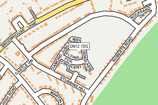 DN12 1DG map - OS OpenMap – Local (Ordnance Survey)