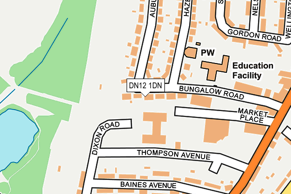 DN12 1DN map - OS OpenMap – Local (Ordnance Survey)